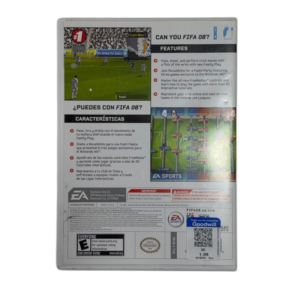 FIFA 08 Soccer Nintendo Wii EA Sports CIB Complete Tested Working RVL P RF8E - Picture 3 of 3